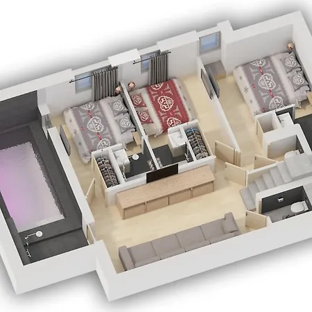 Lägenhet Luxueux Duplex Acces Direct Aux Pistes Avec Piscine Privee Val-dʼIsère